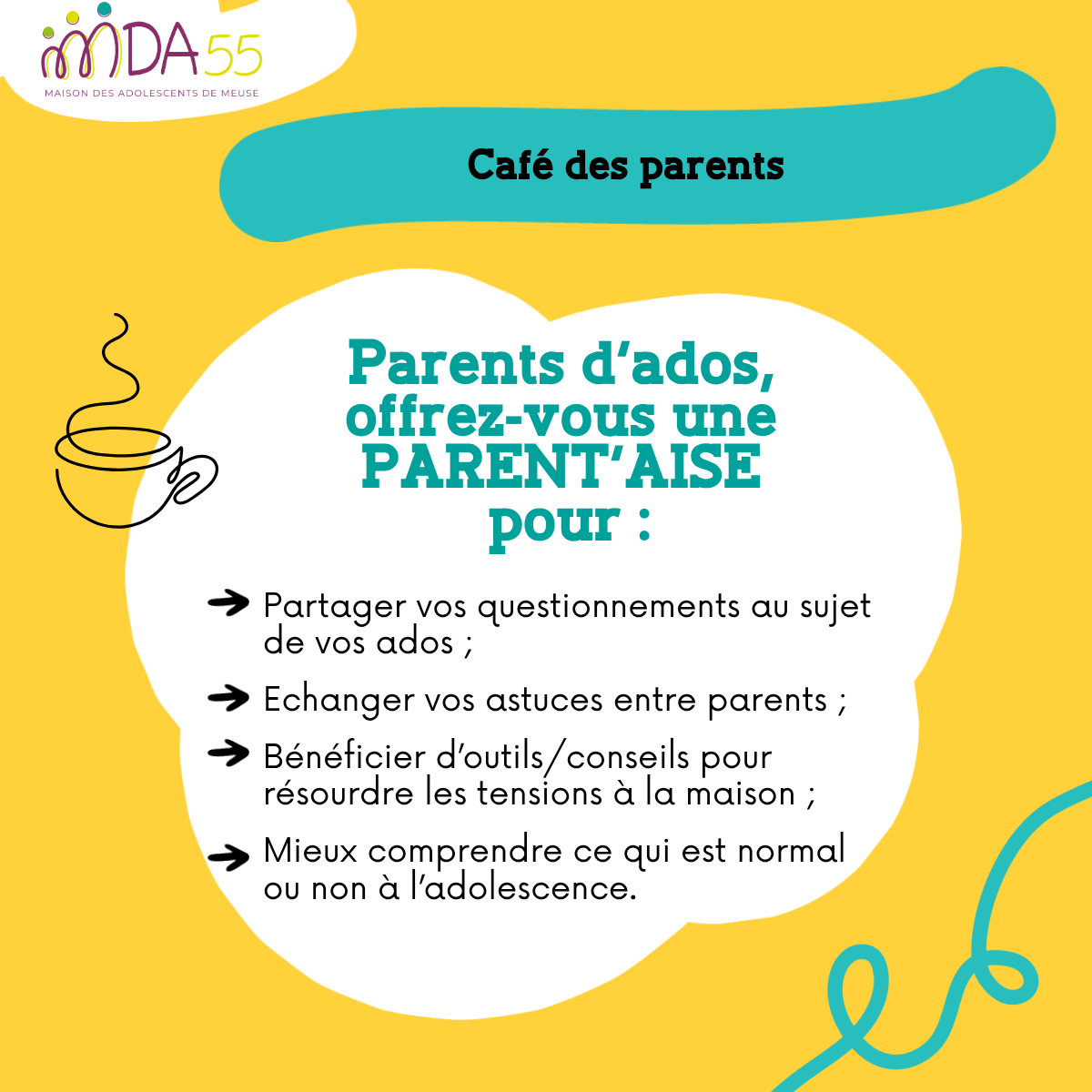 4 juillet 2026 : Café des parents à Verdun
